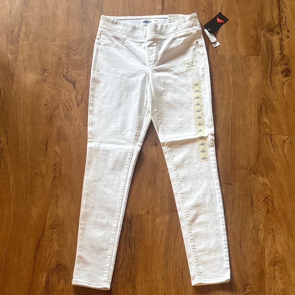 Old Navy White Rockstar Jeans